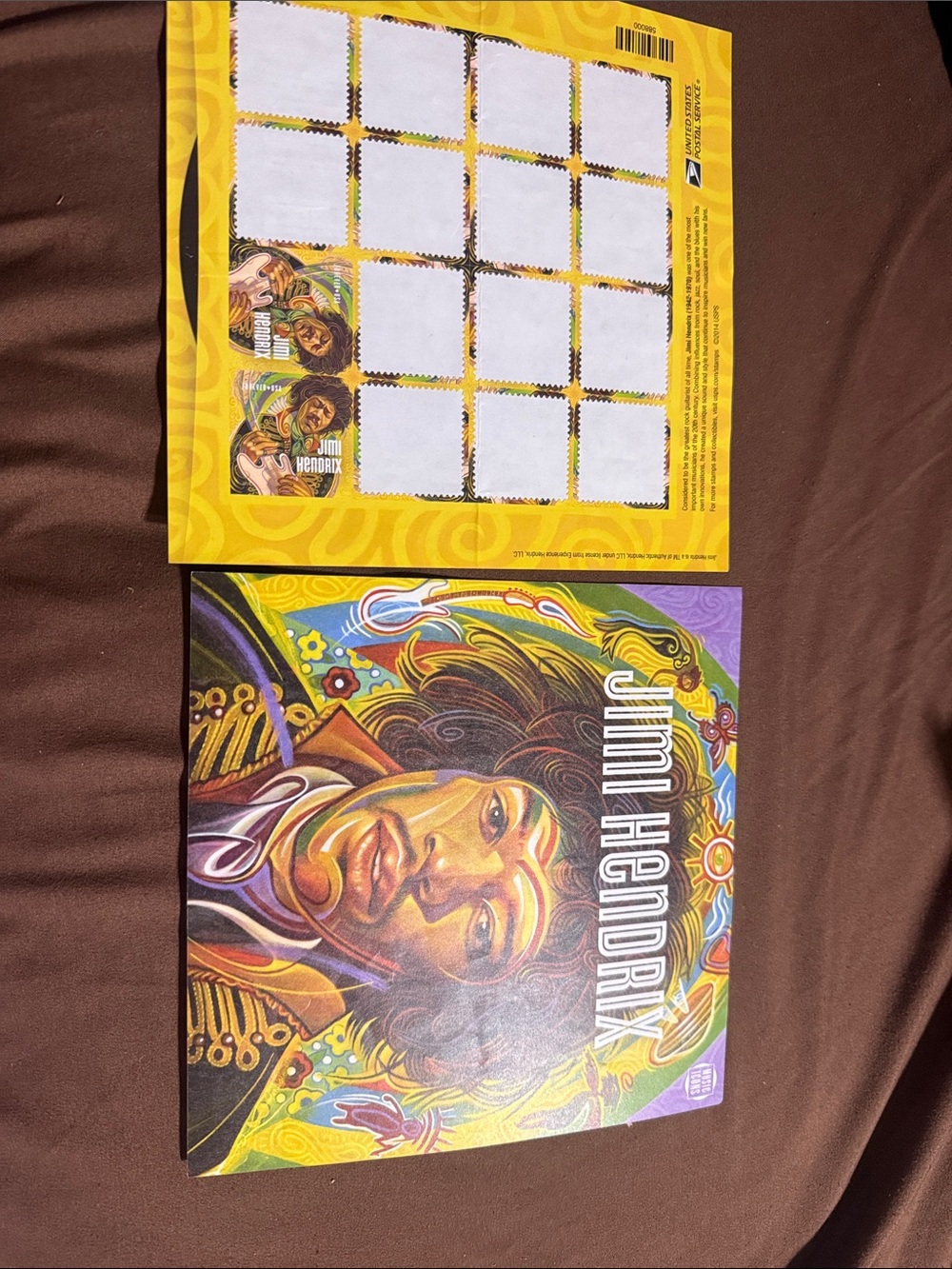 USPS Jimi‎ Hendrix Forever Stamp Booklet Music Icons 2014 Collectible